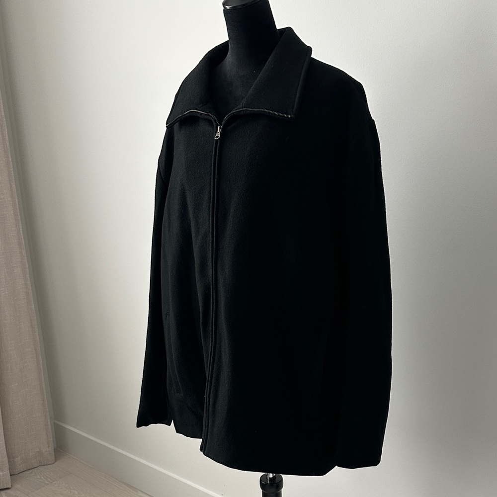 Men’s XXL GAP Black Wool Zip-Up Jacket